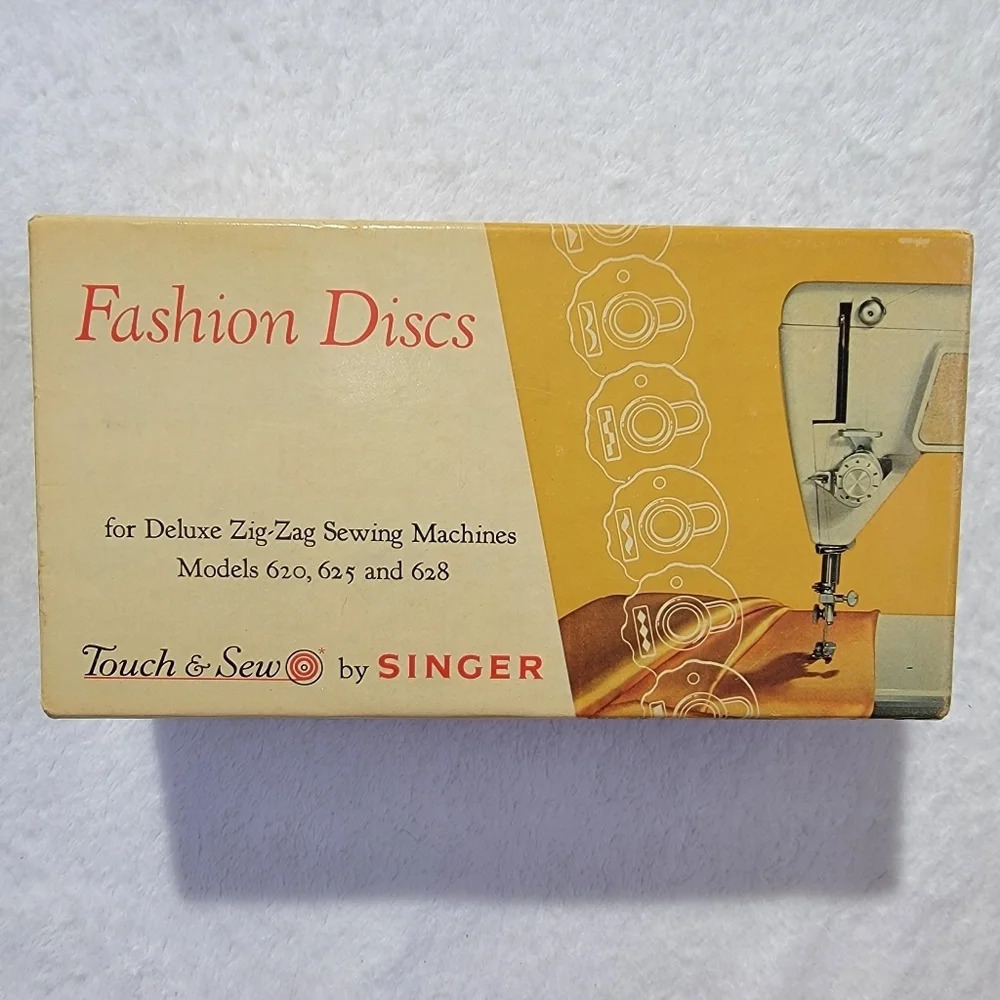 Touch & Sew By Singer 12 Fashion Discs For Deluxe Zig Zag #620 #625 #628 In Box